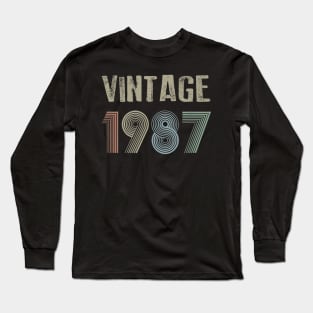Vintage 1987 33nd Birthday Men Women Long Sleeve T-Shirt
